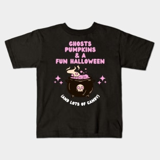 Ghost, Pumpkins and a Fun Halloween Kids T-Shirt